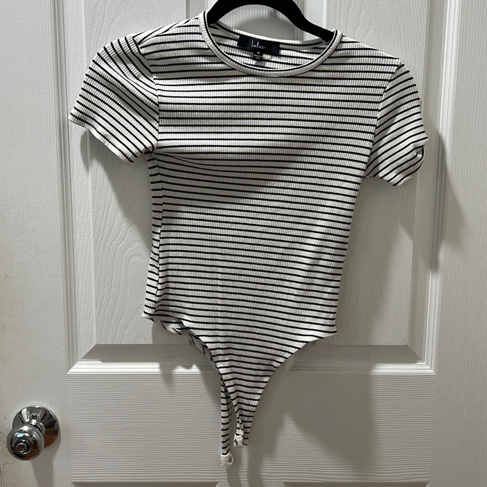 Lulu’s striped bodysuit